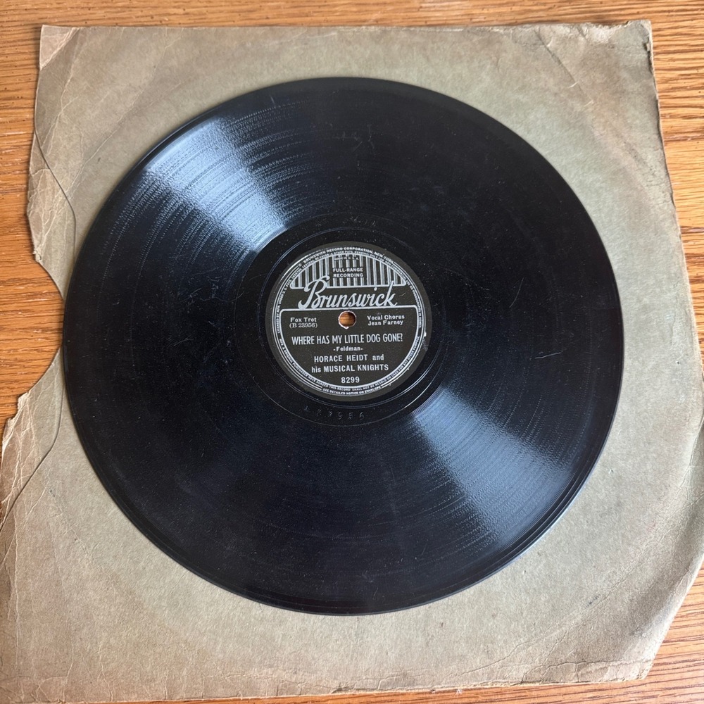 Horace Heidt Clarinet Polka Where Has My Little Dog Gone Brunswick 8299 78 RPM‎